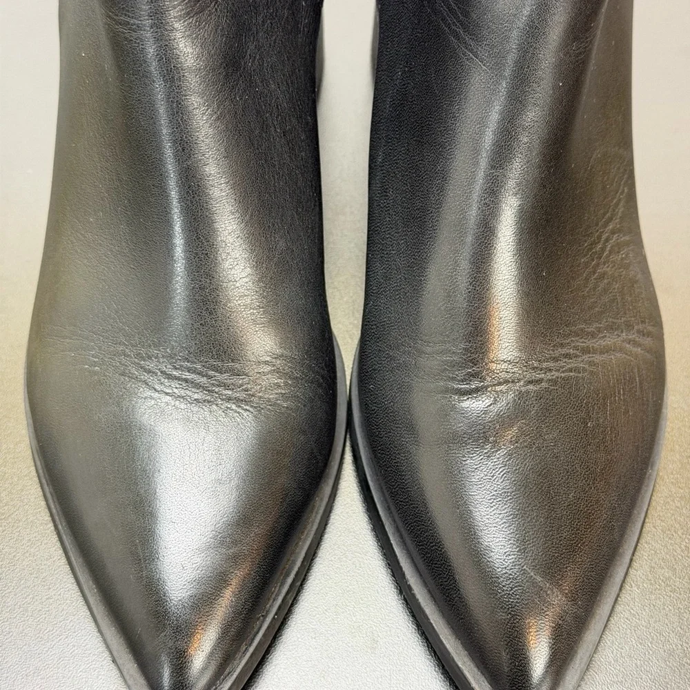 Steve Madden‎ Audience Black Leather Chelsea Ankle Boot 7.5M Pointed Toe